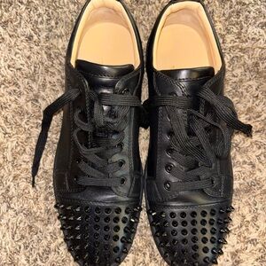 Christian Louboutin Black Spiked Sneakers